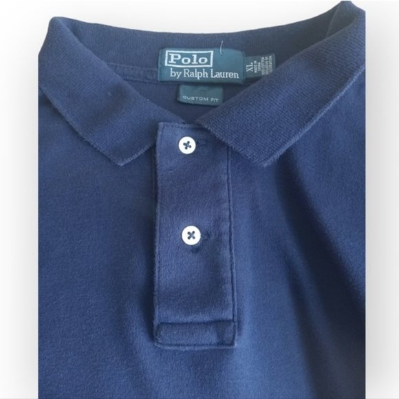 Ralph Lauren Polo Navy men 100% cotton collared short sleeve shirt - Picture 3 of 8